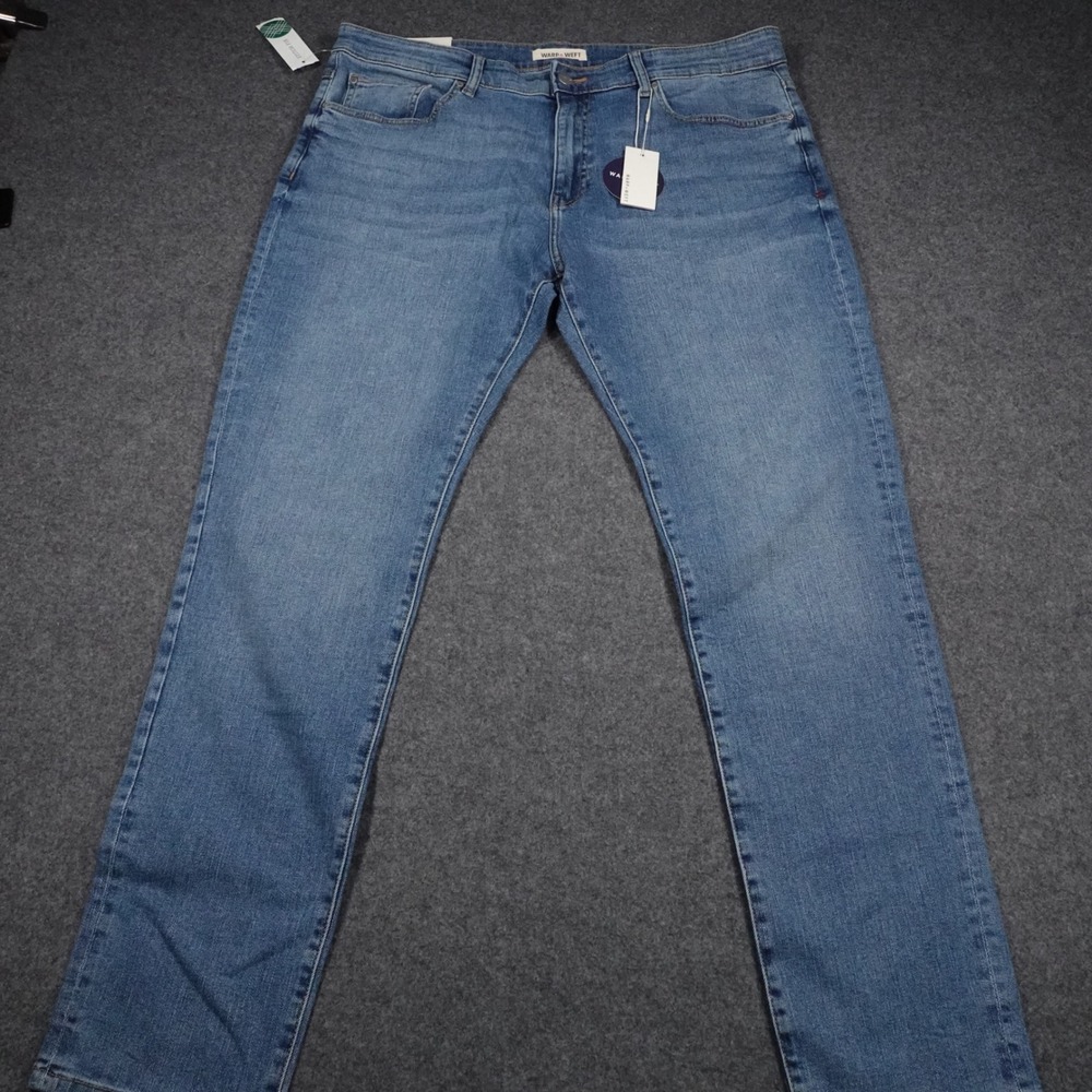 Warp + Weft HND Tokyo Skinny Mens Jeans Medium Wash Blue 38x32 NWT